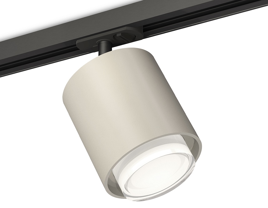 Ambrella Комплект трекового светильника с акрилом XT7724002 SGR/CL/SBK серый песок/прозрачный/черный песок MR16 GU5.3 (A2537, C7724, N7160) фото