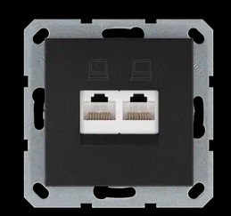Jasmart G Антрацит Розетка RJ45 2-ая фото
