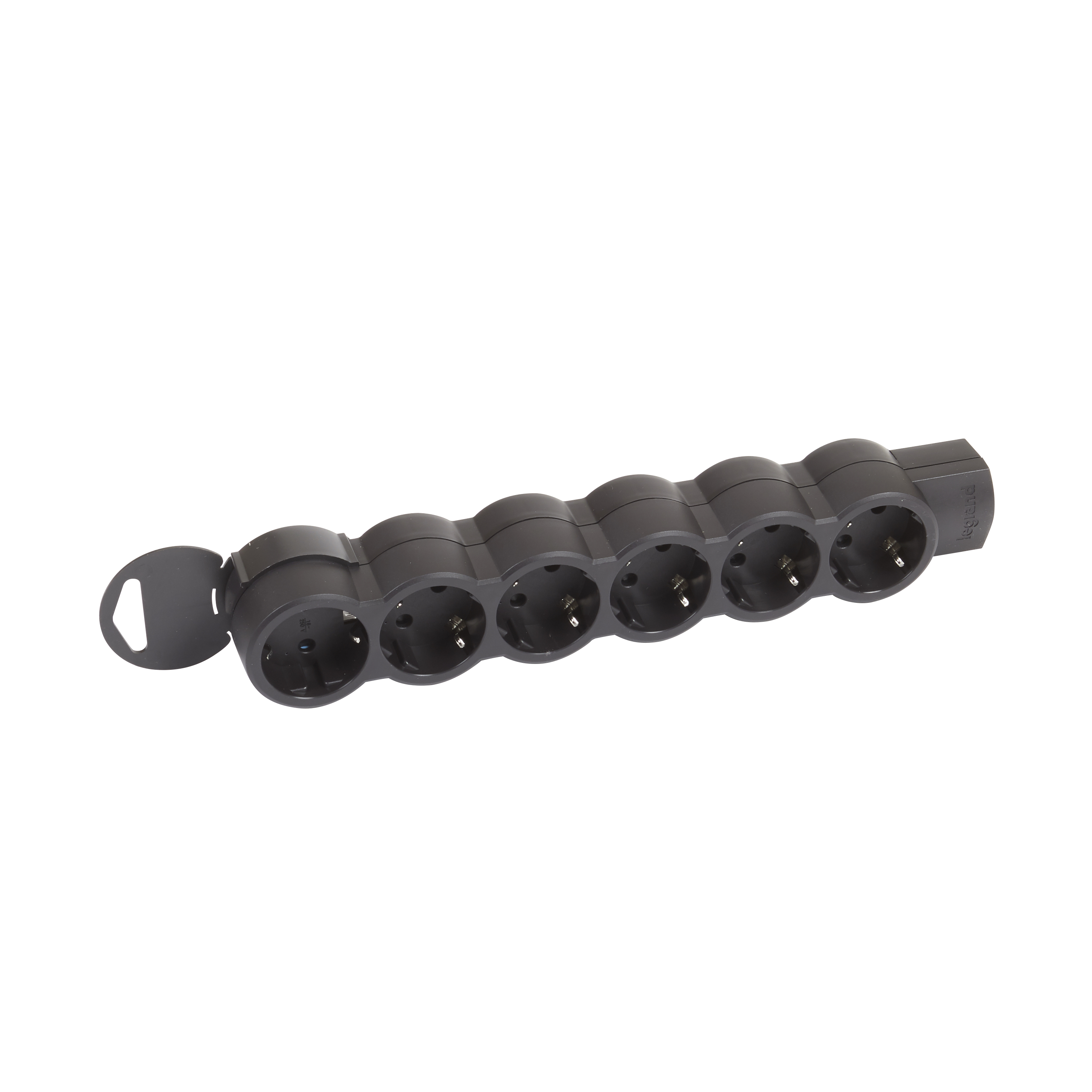 IEK STANDARD Колодка для удлинителя К06 6 мест черн. фото