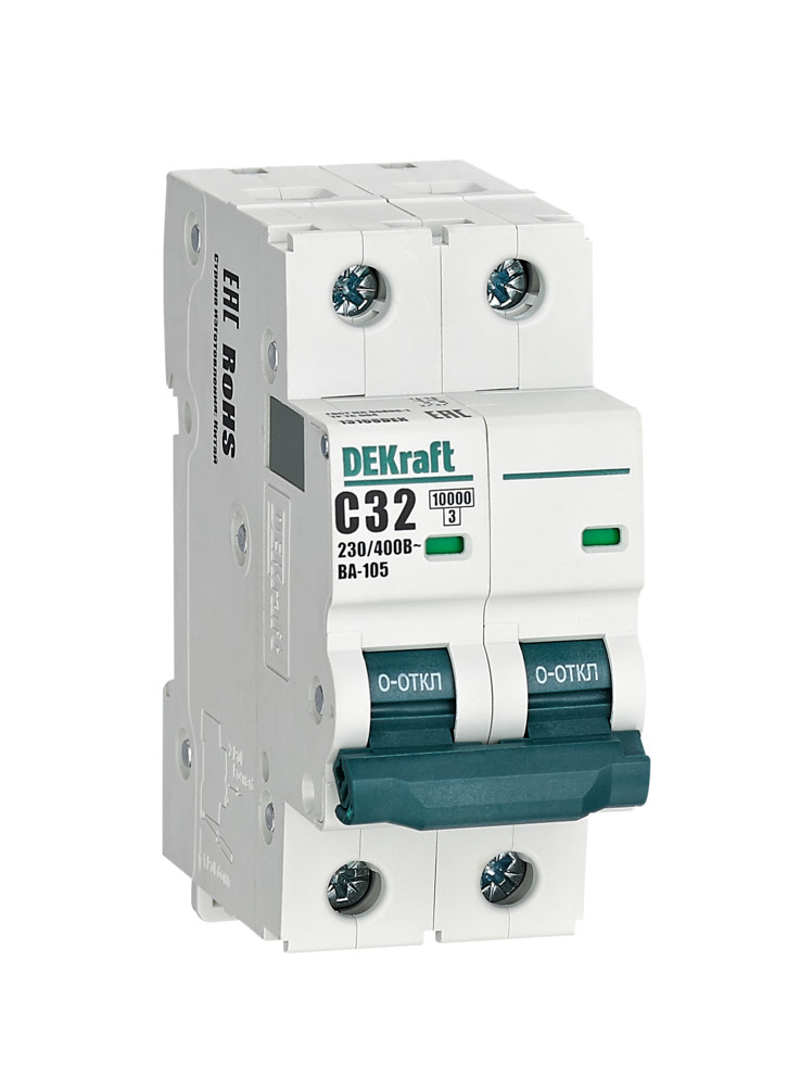 Dekraft Автоматический выключатель ВА105-2P-032A-C фото