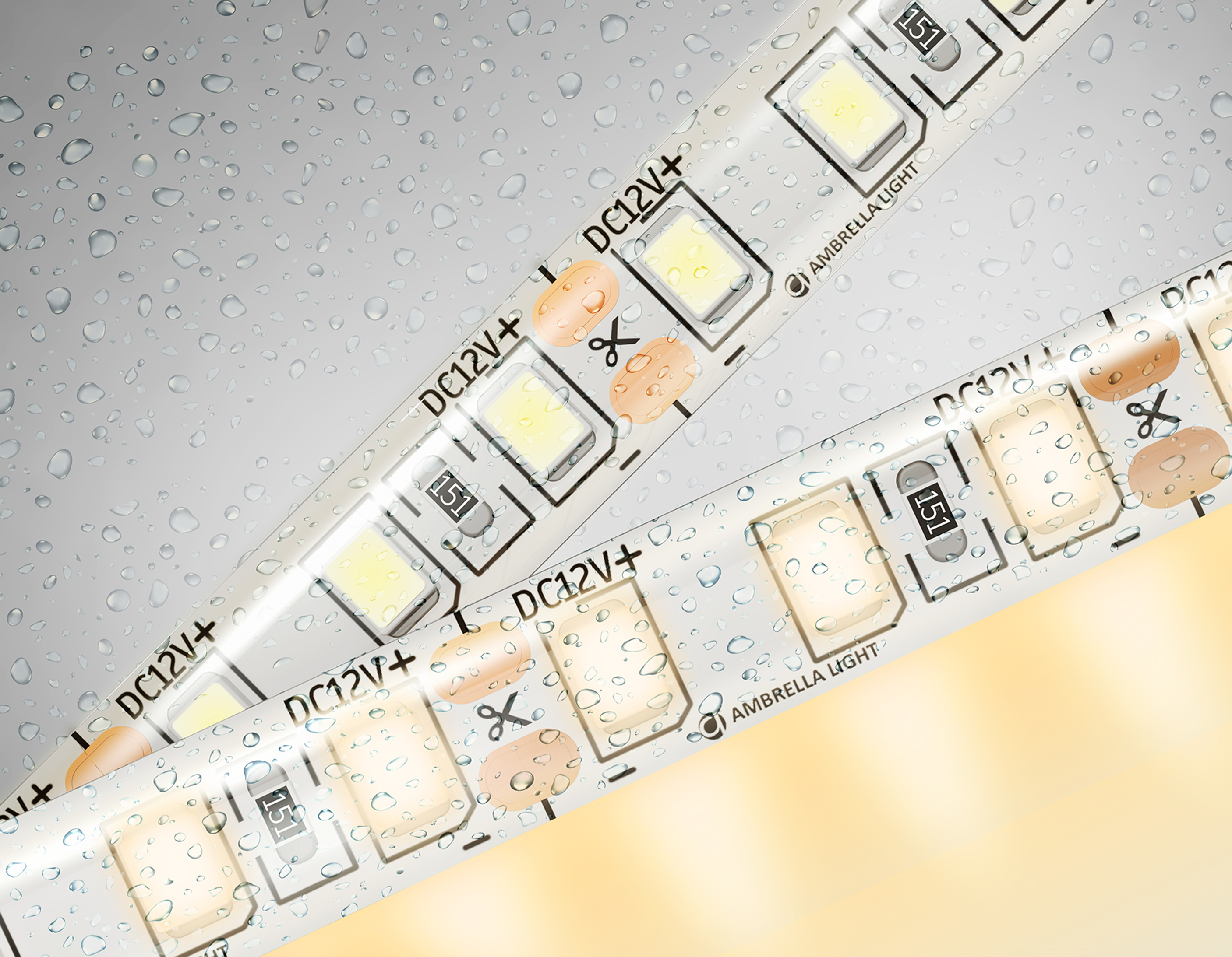 Ambrella Светодиодная лента Light GS1201 2835 120Led /9.6W m/ 12V IP65 3000K 5m/кратность резки 25mm фото