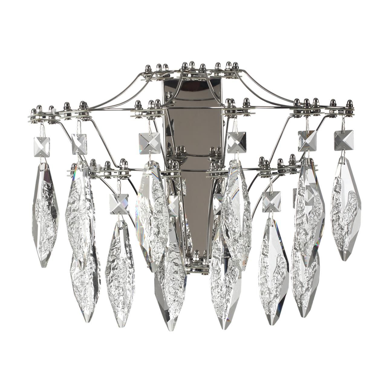 Odeon Light 6699/25WL CLASSIC ODL_EX25 Настенный светильник металл/хрусталь/нерж сталь IP20 LED 25W 4000K 220-240V FLAMENCO фото