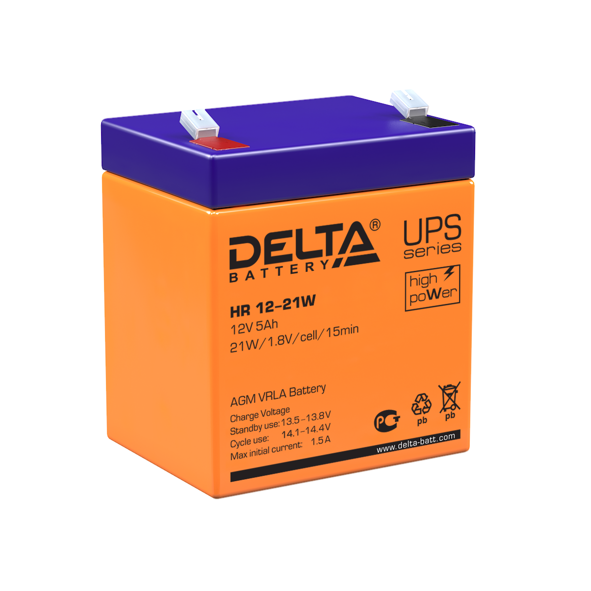 Delta Аккумуляторная батарея HR 12-21W (12V/5Ah) фото