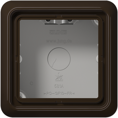 JUNG CD 500/CD plus Коричневая Коробка накладная 1-кратная, 85х85х47мм фото