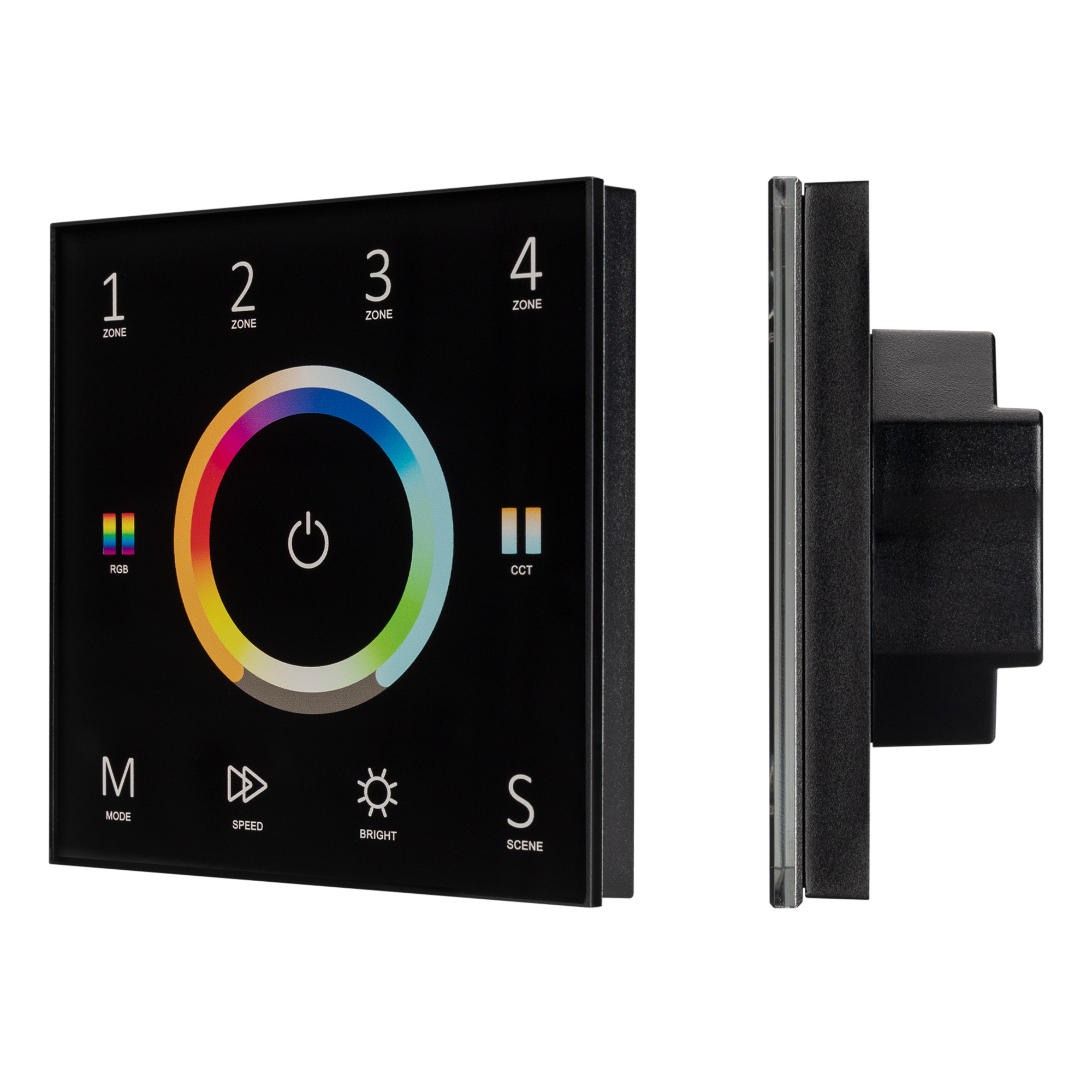 Arlight Панель Sens SMART-P67-MULTI Black (230V, 4 зоны, 2.4G) (IP20 Пластик, 5 лет) фото