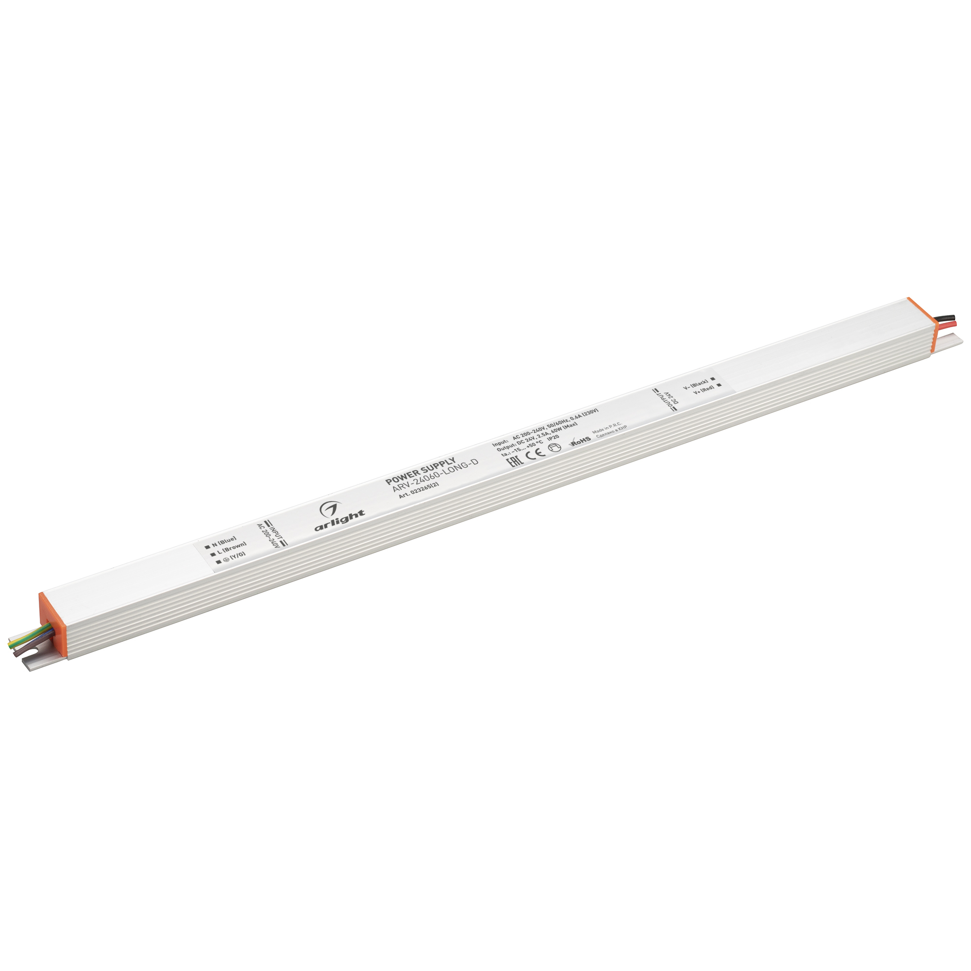 Arlight Блок питания ARV-24060-LONG-D (24V, 2.5A, 60W) (IP20 Металл, 3 года) фото