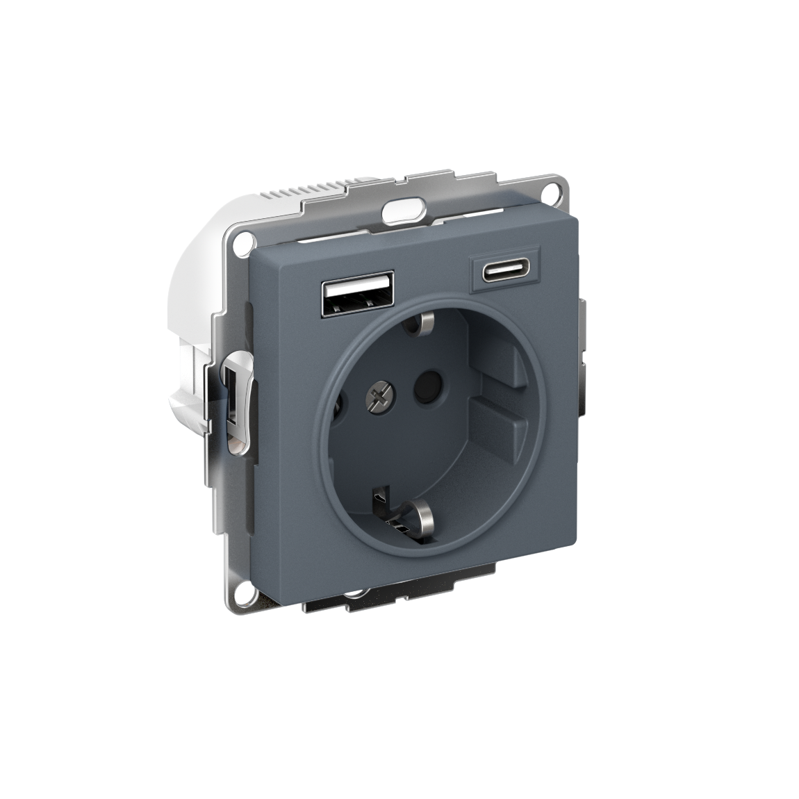 Systeme Electric AtlasDesign Грифель Розетка 16А с USB A+C (5В/2,4А/3 А, 2х5В/1,5А), мех фото