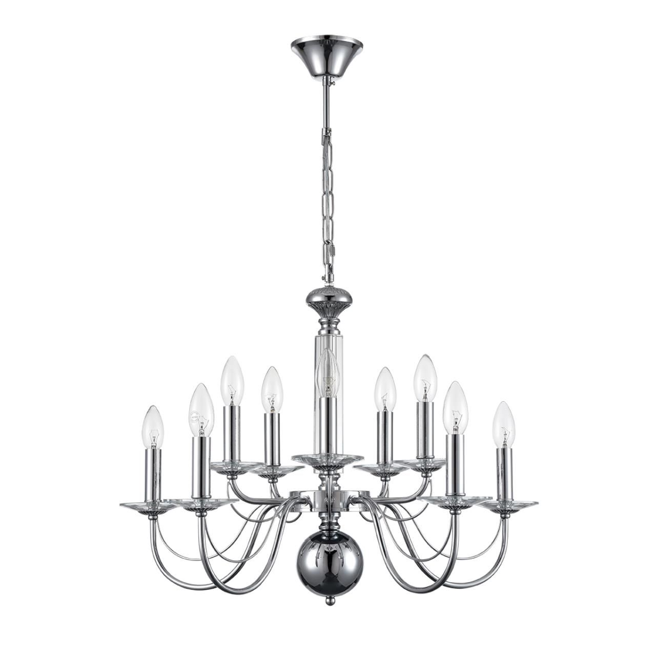 Lumion 8034/10 CLASSI LN24 хром, металл/стекло Люстра подвесная Е14 10*40W 220V INCANTO фото