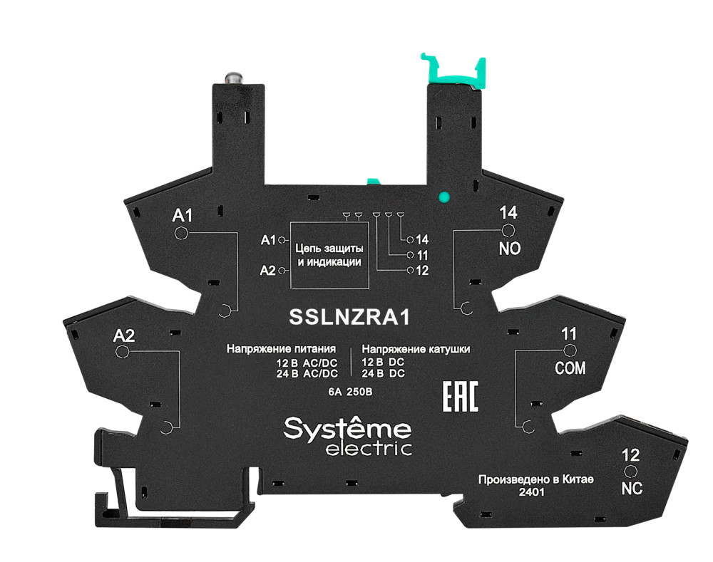 Systeme Electric Розетка 24В AC/DC для реле интерфейсного 24В DC, push-in зажим фото
