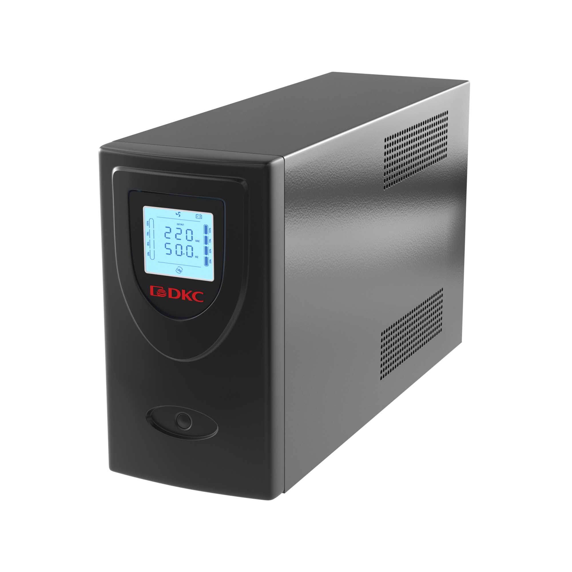 DKC Линейно-интерактивный ИБП ДКС серии Info LCD, 2000 ВА/1200 Вт, 1/1, 2xIEC C13, 2xSchuko, USB + RJ45, LCD, 2x9Aч фото