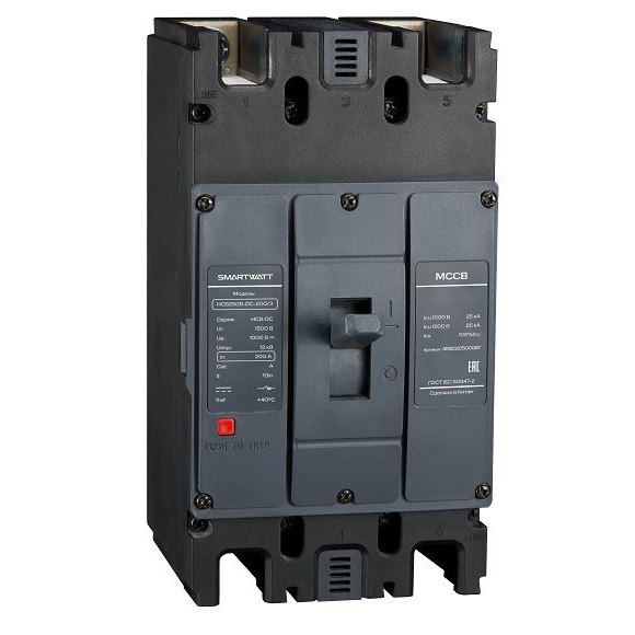 SMARTWATT Автоматический выключатель в литом корпусе PDE HCB250B-DC-200/3, 200 А, 3P, 20 кА фото