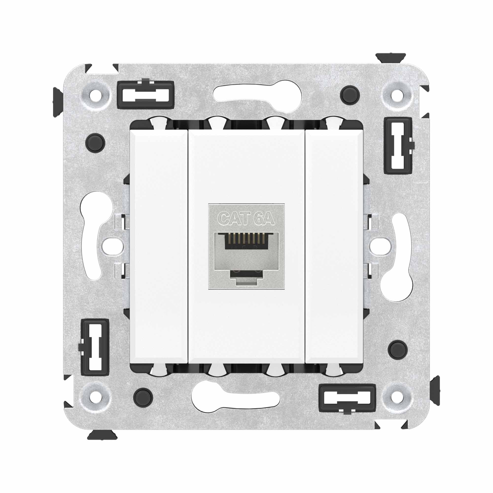 DKC Avanti Компьютерная розетка RJ-45 без шторки в стену, кат.6A одинарная  экранированная, 
