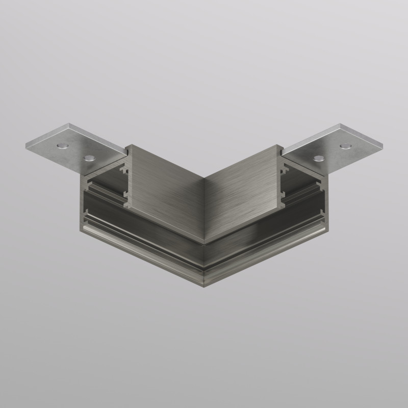 Denkirs TR5731-DN Угловой элемент трека, 90° потолок-потолок, для трека SHINE BASE, темный никель, алюминий фото