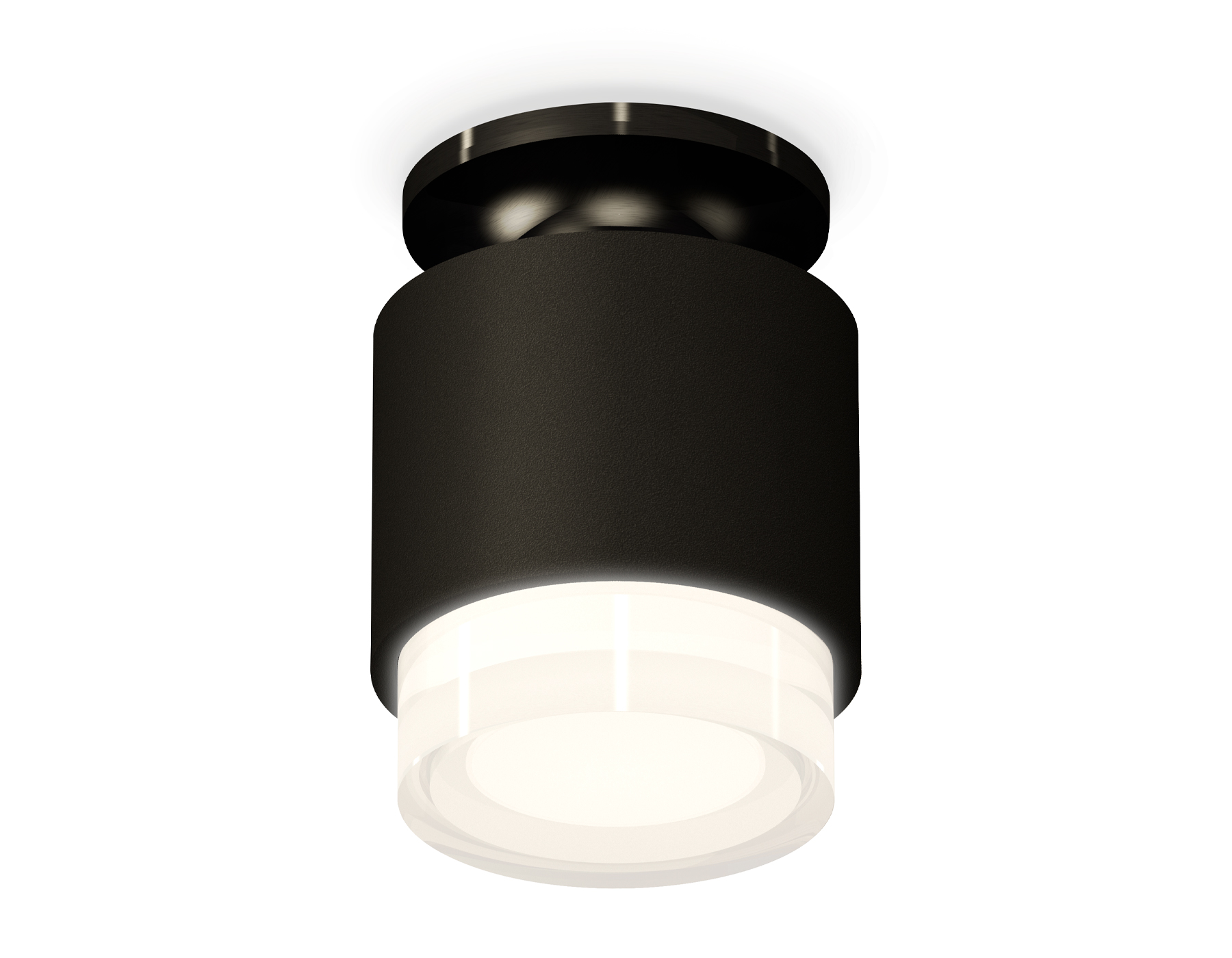 Ambrella Комплект накладного светильника с акрилом XS7511065 SBK/PBK/FR черный песок/черный полированный/белый матовый MR16 GU5.3 (N7926, C7511, N7160 фото