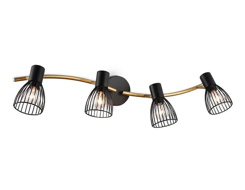 Ambrella Светильник накладной TR8662/4 BK/GD черный/золото E14/4 max 60W 760*100*170 фото