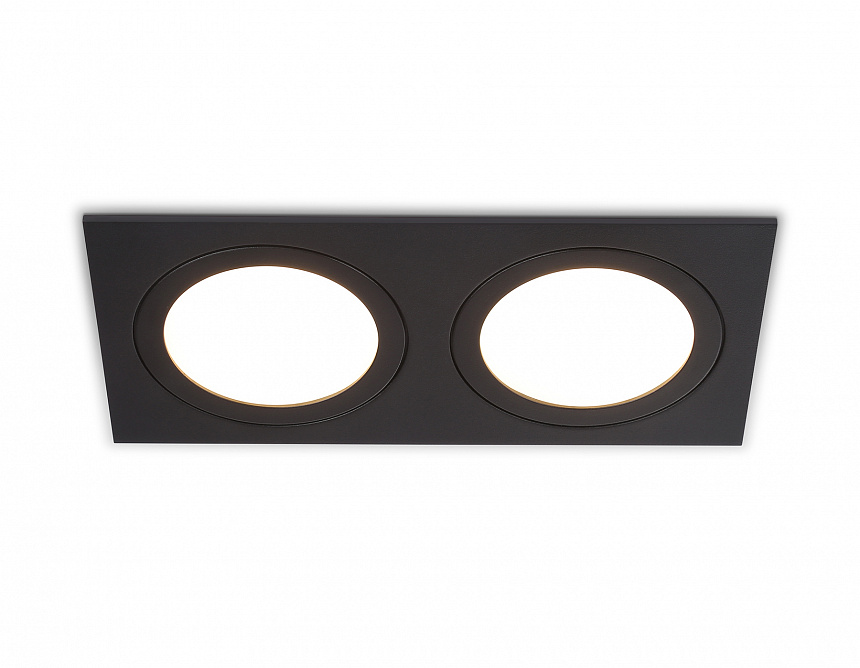 Ambrella Светильник встраиваемый TN6615/2 BK черный IP44 GX53/2 max 15W  215*110*24 фото