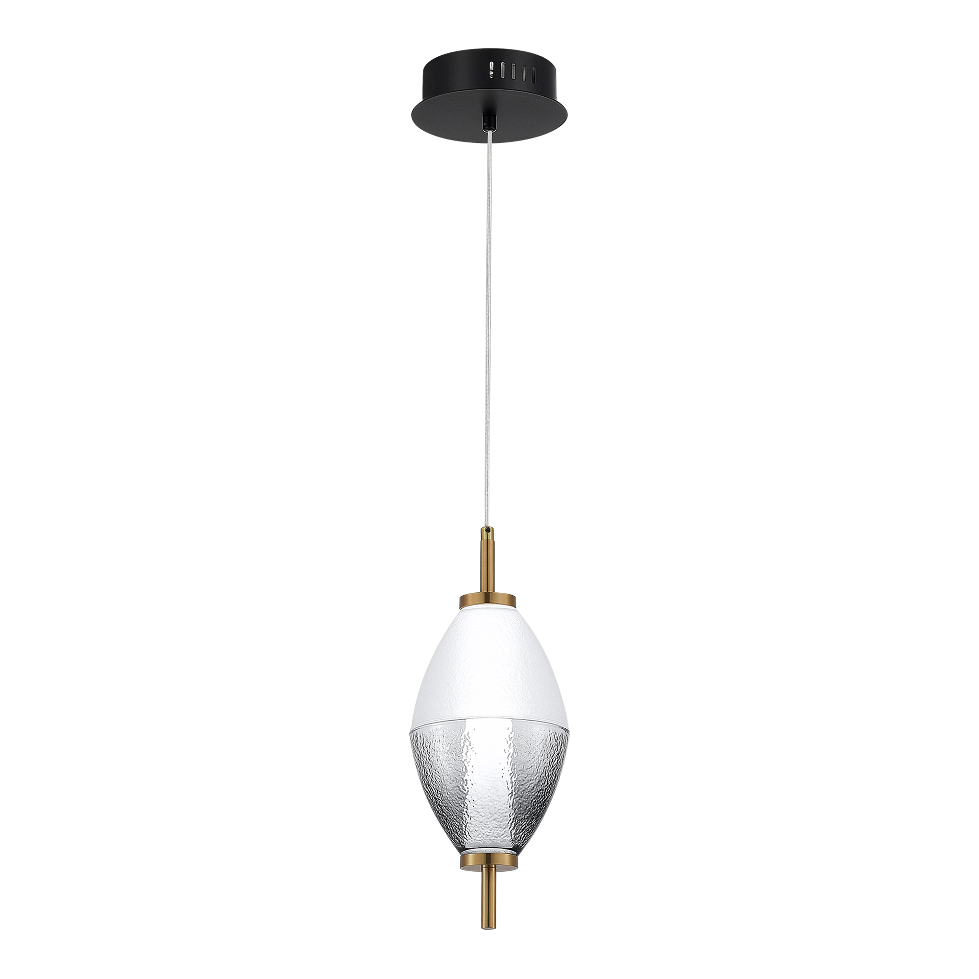 ST LUCE SL6130.403.06 Светильник подвесной Черный/Белый, Дымчатый LED 1*8W 3000K фото