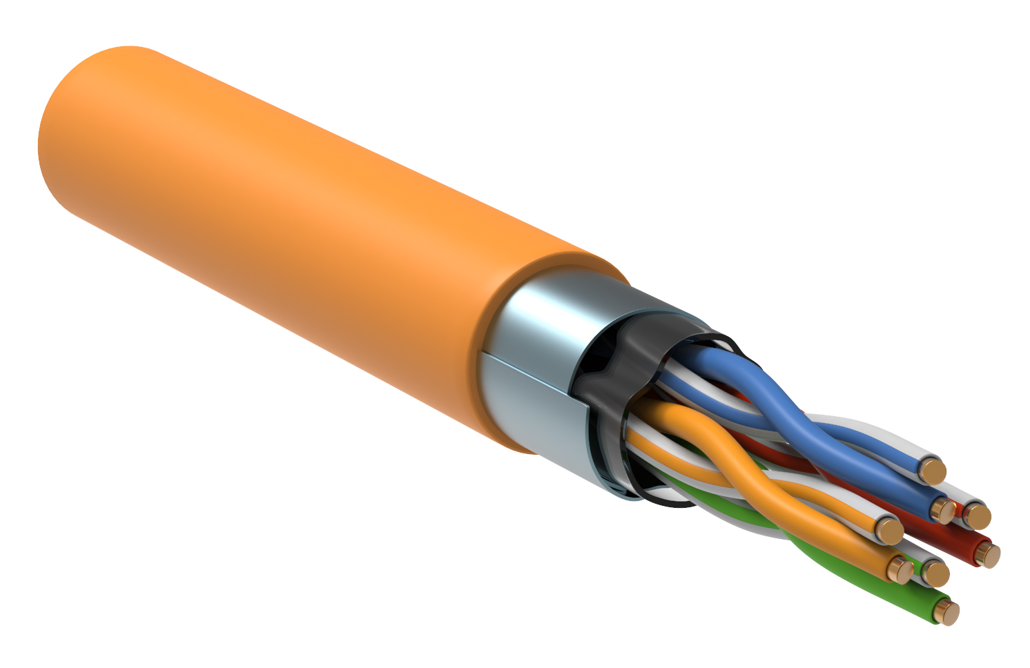 IEK ITK Витая пара F/UTP категории 5E 4x2х24AWG LSZH оранжевый (305м) фото