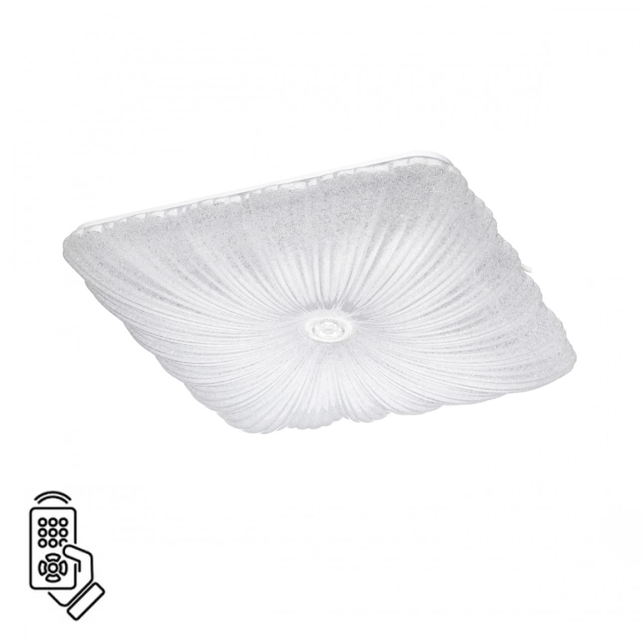 Sonex 7730/72L PIKO LED SN 000 Светильник металл/пластик/белый/прозрачный LED 72Вт 3000-6000K 490х490 IP20 пульт ДУ FORTUNA фото