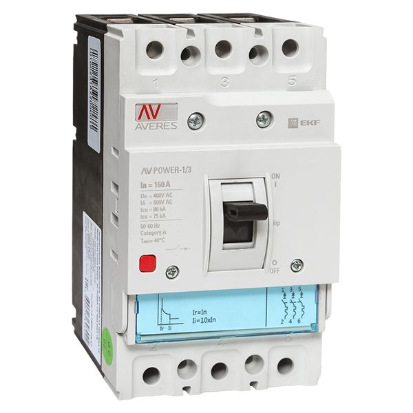 EKF Выключатель автоматический в литом корпусе AV-POWER-1/3 160А 80кА TR фото