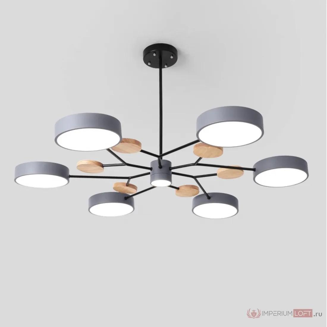 ImperiumLoft Люстра на штанге MEADE 7 lamps Grey фото