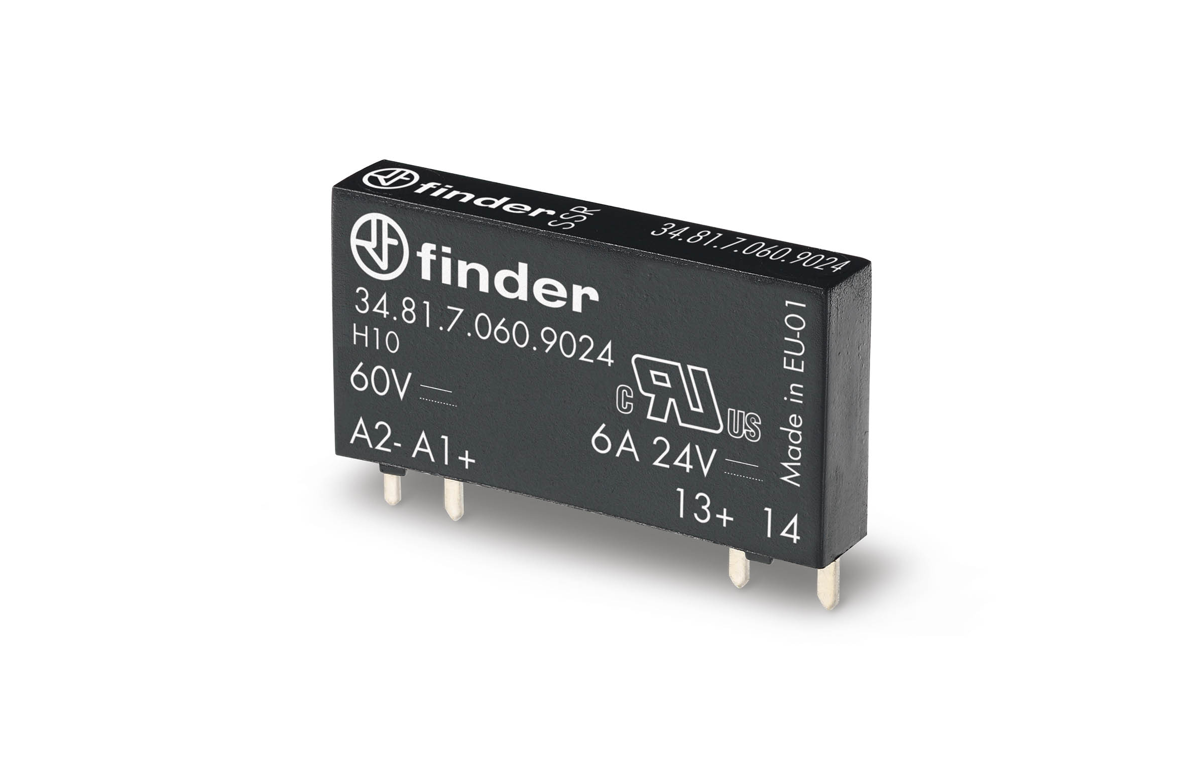 Finder Ультратонкое твердотельное реле; монтаж на печатную плату; выход 6A(24В DC); вход 24В DC; влагозащита RTIII фото