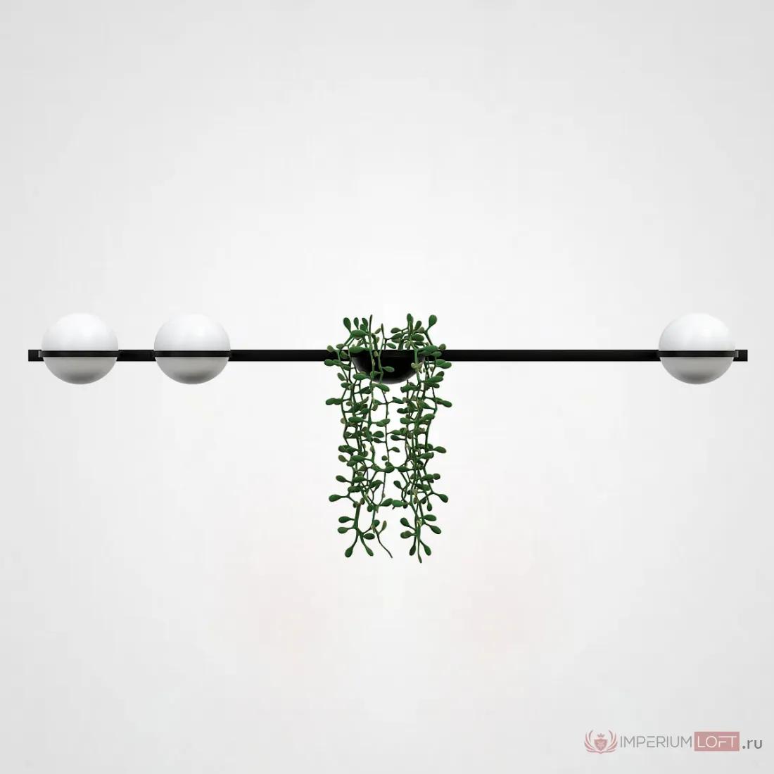 ImperiumLoft Бра PALMA Wall lamp 3 шара + 1 вазон горизонтальная фото