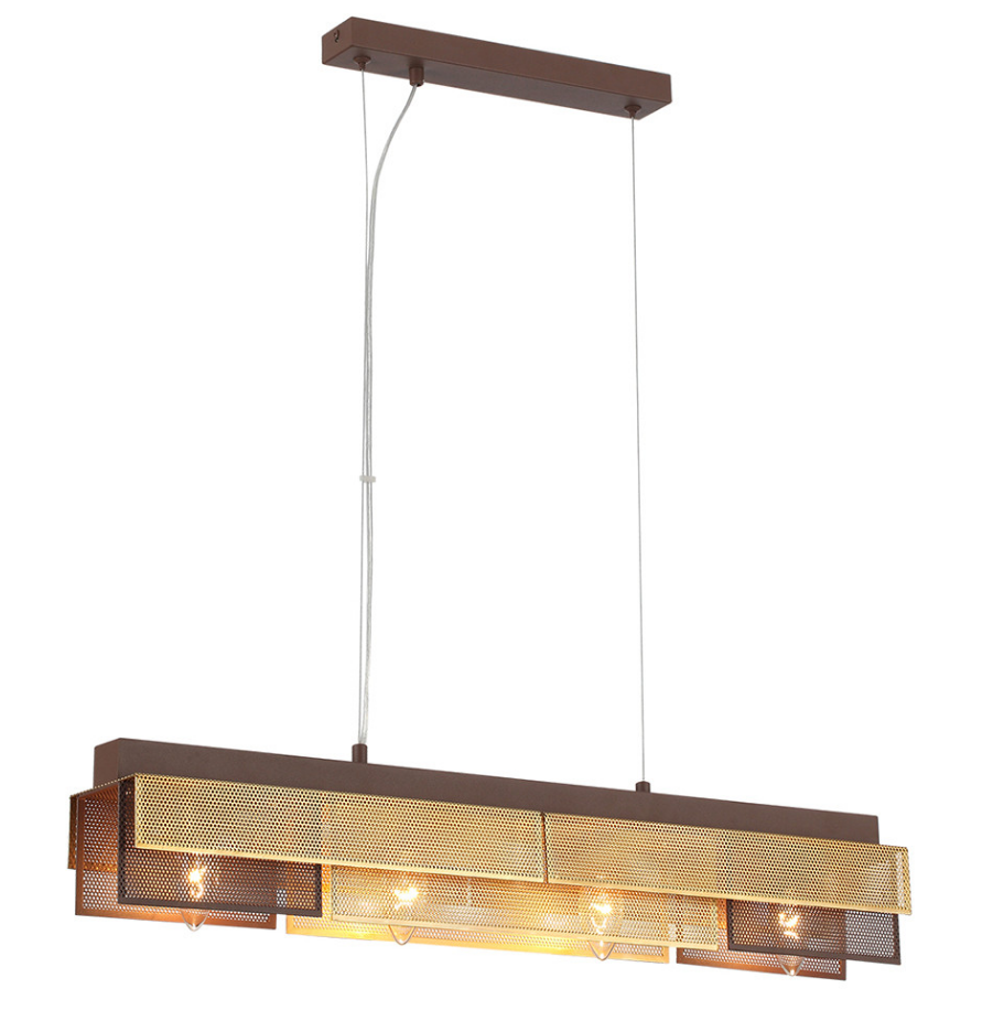 Lumion 8005/4A MODERNI LN24 кофе/кофе, золотой металл/металл Подвесной светильник Е14 4*40W 220V DANA фото