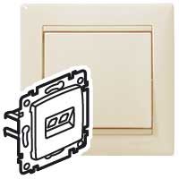 Legrand Valena Крем Розетка комп(RJ45) 1-ая 5кат.крепление винт.с лапками. фото