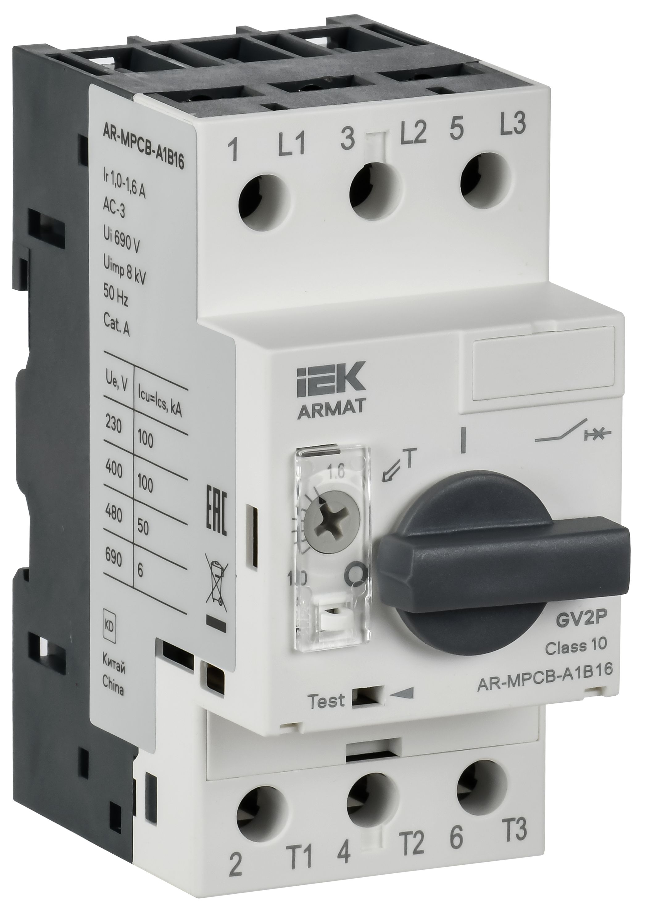 IEK ARMAT Авт. выкл. защиты двигателя A1 GV2P 1-1,6А фото