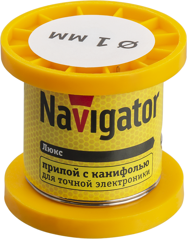 Припой Navigator NEM-Pos02-61K-1-K50 (ПОС-61, катушка, 1 мм, 50 гр) (100/10/1)
