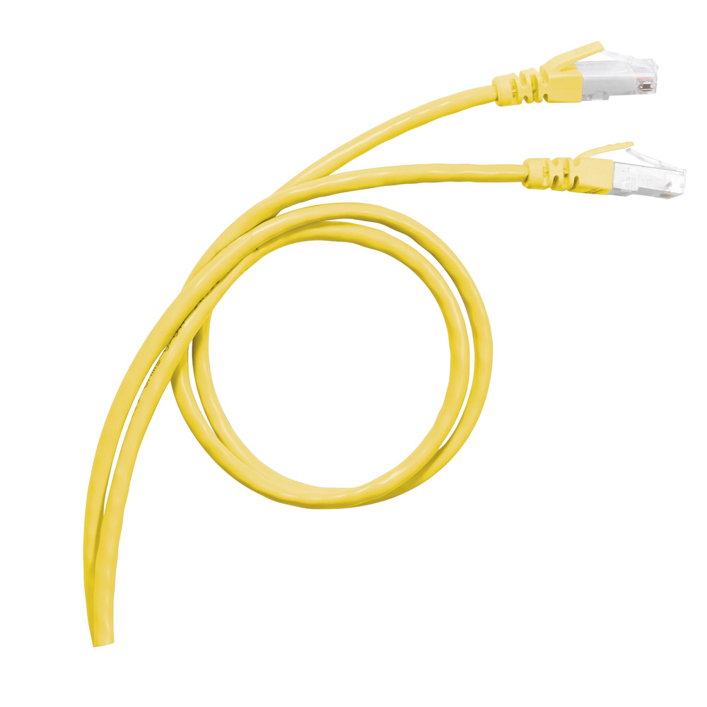 Legrand Коммутационный шнур RJ 45 - категория 6а - S/FTP - PVC - экранированный - 3м - желтый. фото