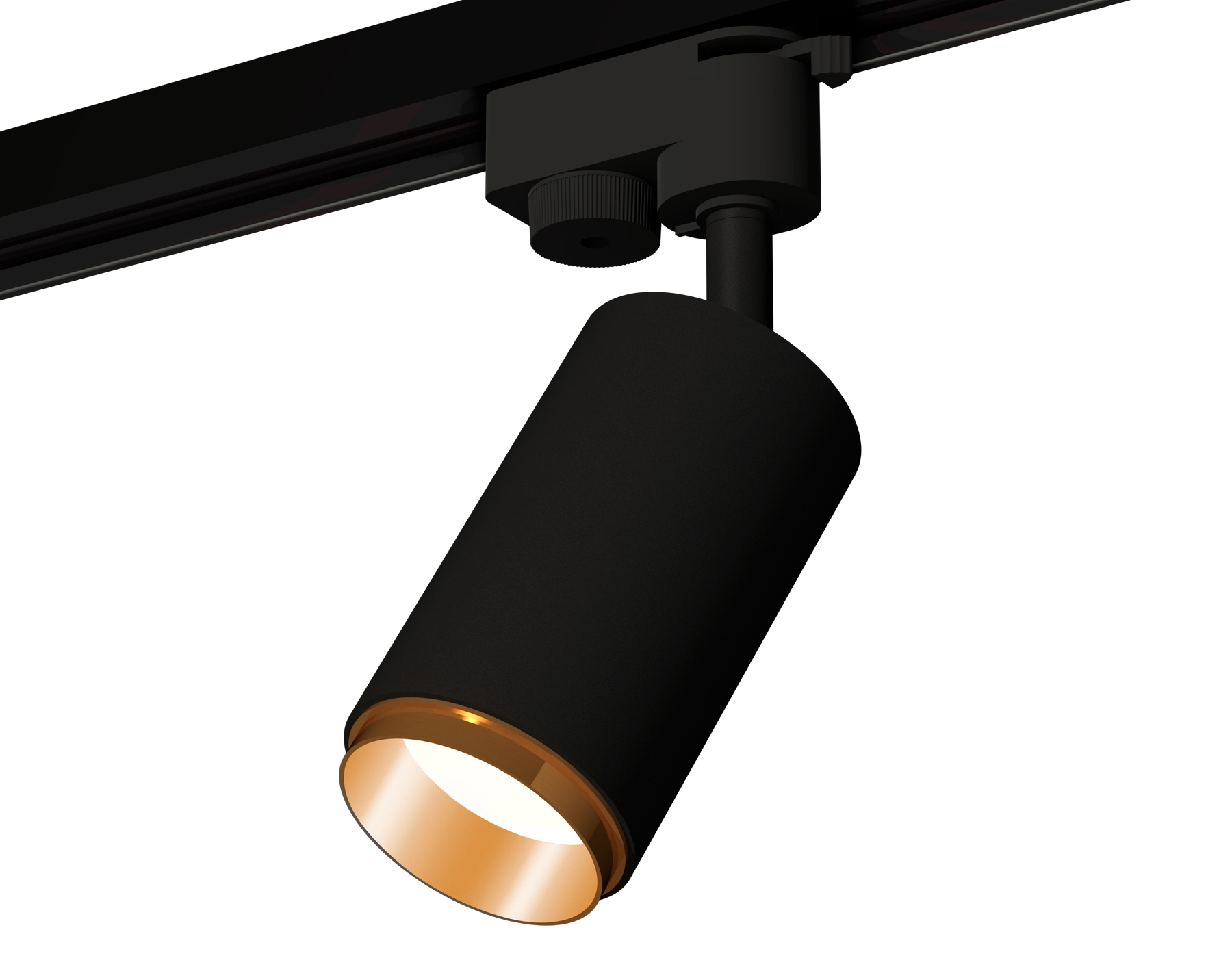 Ambrella Комплект трекового светильника XT6323044 SBK/PYG черный песок/золото желтое полированное MR16 GU5.3 (A2521, C6323, N6124) фото
