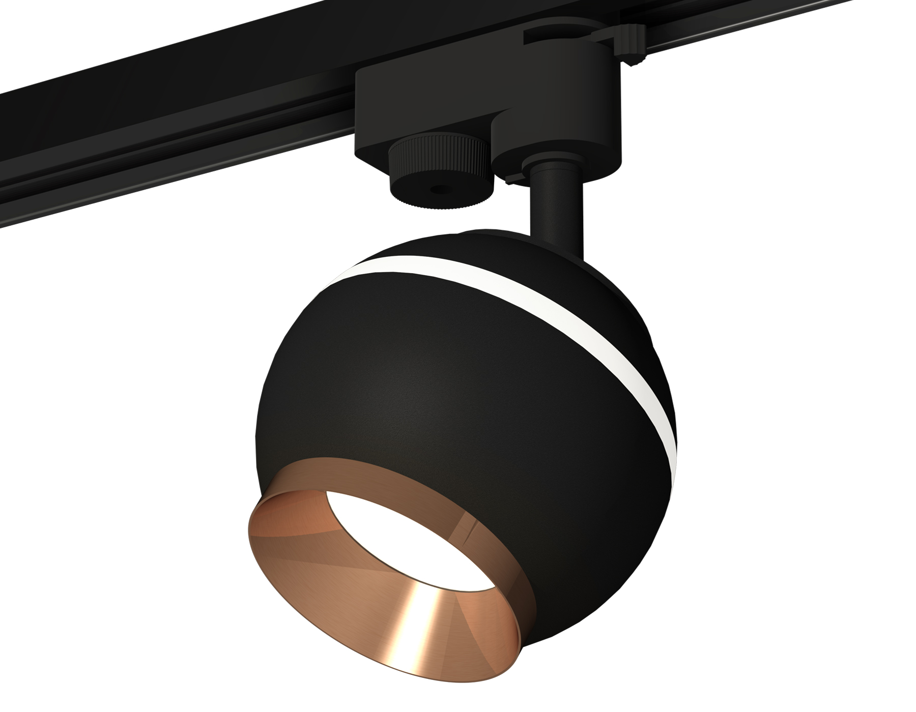 Ambrella Комплект трекового светильника XT1102006 SBK/PPG черный песок/золото розовое полированное GU5.3 LED 3W 4200K (A2521, C1102, N7035) фото