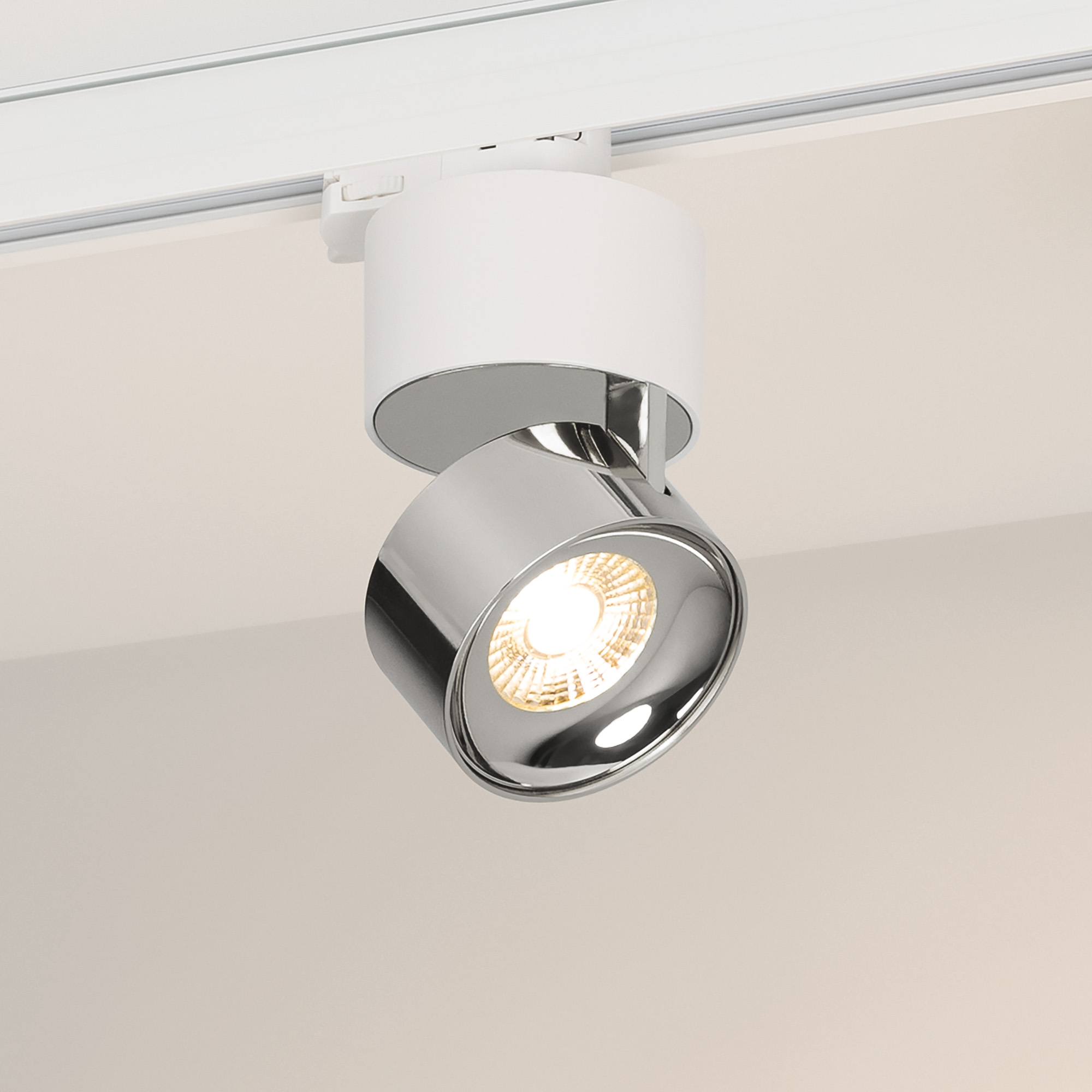 Arlight Светильник SP-PLURIO-TRACK-4TR-R77-9W Day4000 (WH-CHR, 36 deg, 230V) (IP20 Металл, 3 года) фото