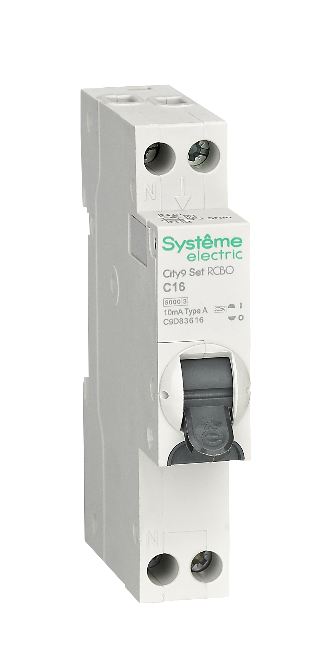 Systeme Electric City9 АВДТ 1П+Н C16 6000A 10мА A 18мм фото