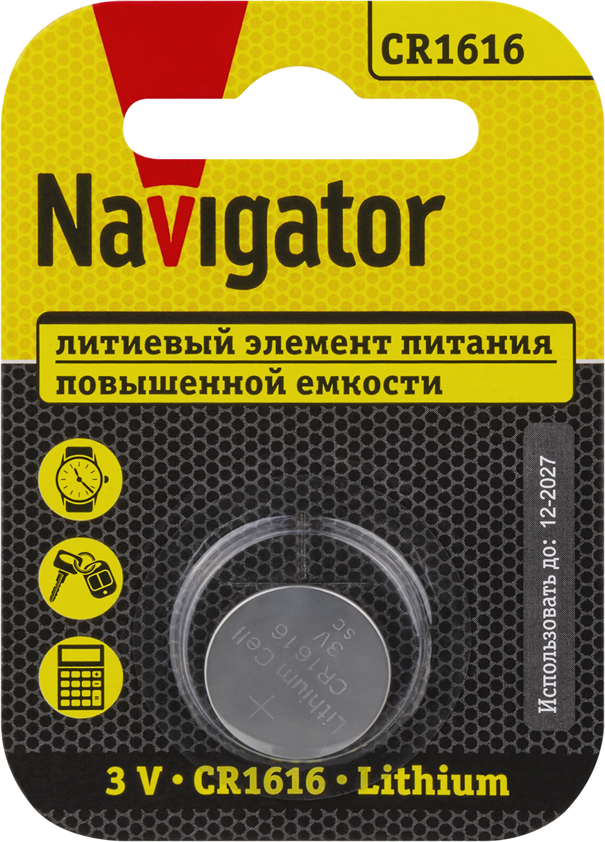Элемент питания Navigator NBT-CR1616-BP1 (720/12/1)