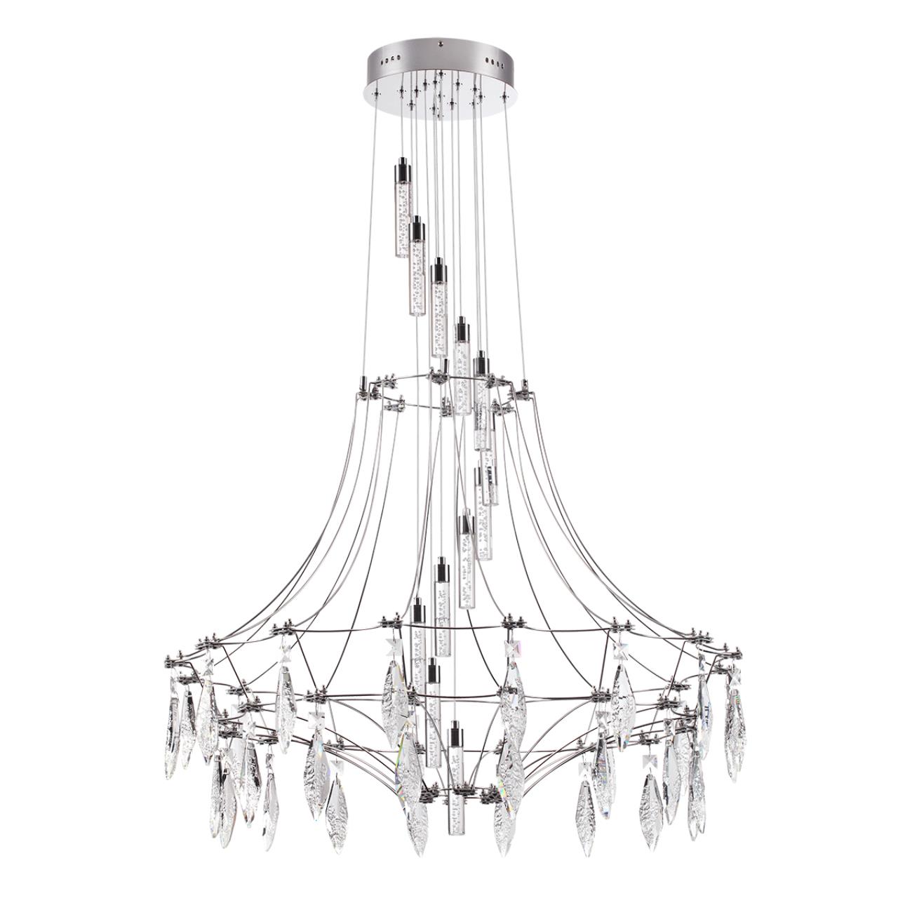 Odeon Light 6699/51L CLASSIC ODL_EX25 Люстра хром/металл/хрусталь IP20 LED 51W 4000K FLAMENCO фото