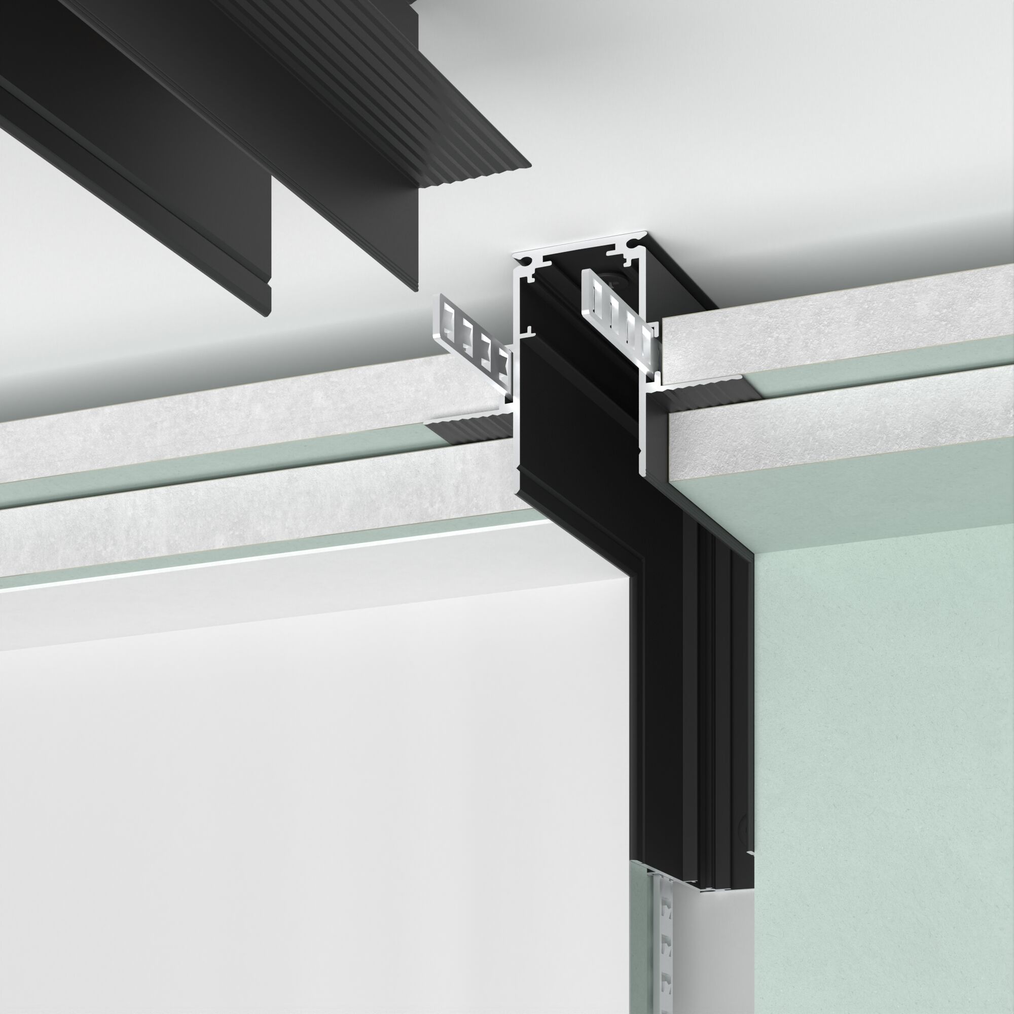 Elektrostandard Slim Magnetic Коннектор угловой внутренний для встраиваемого шинопровода под ГКЛ 12,5мм (черный) 85211/00 фото