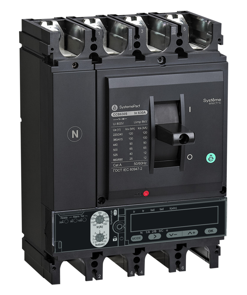 Systeme Electric Автоматический выключатель SYSTEMEPACT CCB400 50KA 4P4D S5.3E 400A рычаг фото