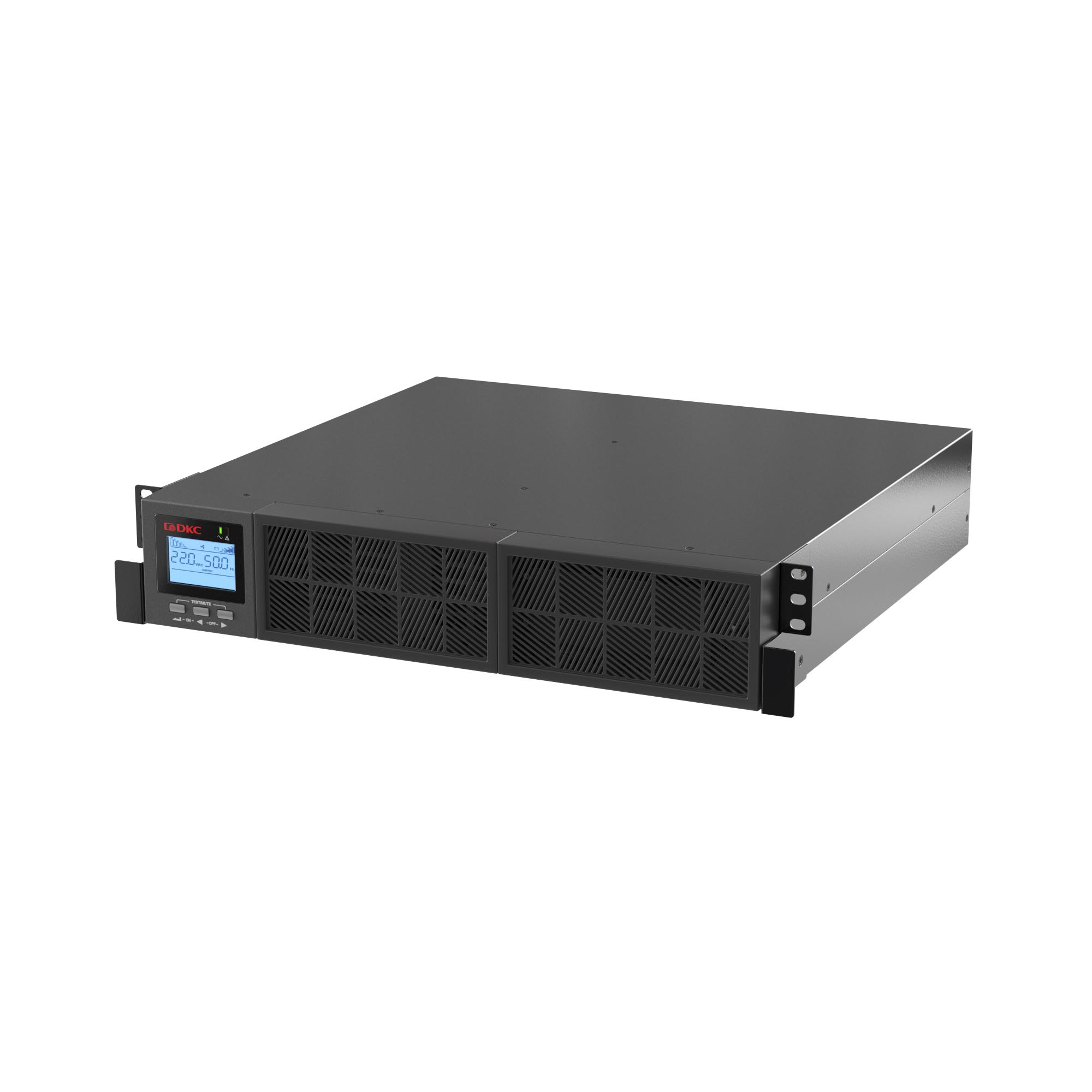 DKC Онлайн ИБП ДКС серии Small Rackmount, 1000 ВА/900 Вт, 1/1, 6xIEC C13,EPO, USB, RS-232, Rack 2U, з/у 1А, 2x9Ач фото