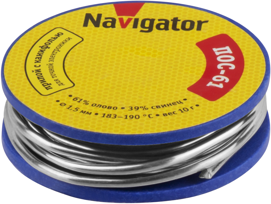 Припой Navigator NEM-Pos04-61K-1.5-K10 (250/10/1)