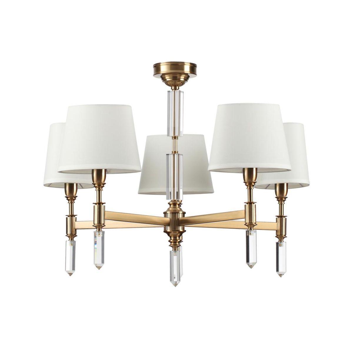 Odeon Light 4894/5 MODERN ODL_EX22 55 бронзовый/белый/ткань Люстра E14 5*40W LONDON фото