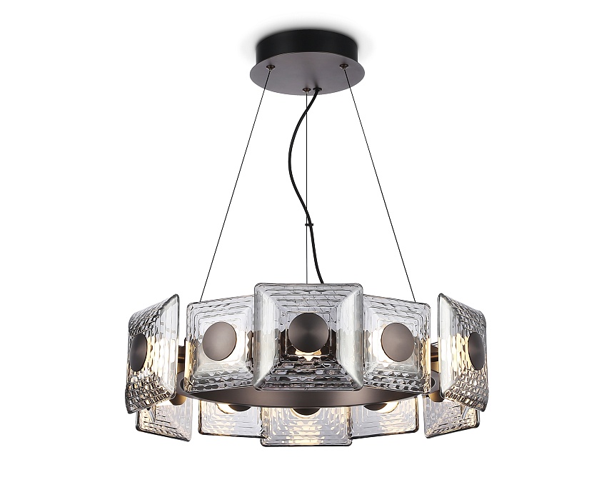 Ambrella Светильник светодиодный подвесной LH31024 GR/SM серый/дымчатый 56W 3000K D570*150 фото