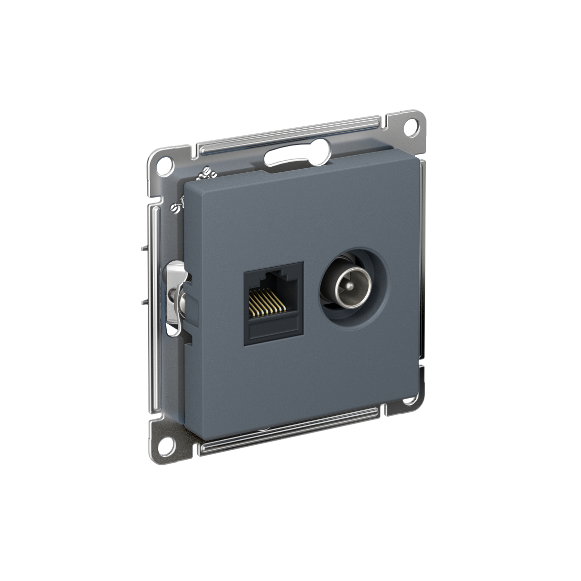 Systeme Electric AtlasDesign Грифель Розетка двойная комп+ТВ, RJ45+TV, кат.5E, механизм фото