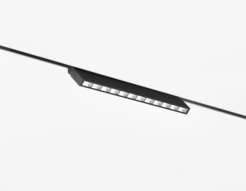 Ambrella Светильник светодиодный трековый Magnetic 48V 10mm GL2360 BK черный IP20 10W 3CCT 3000-6400K 200*10*73 фото