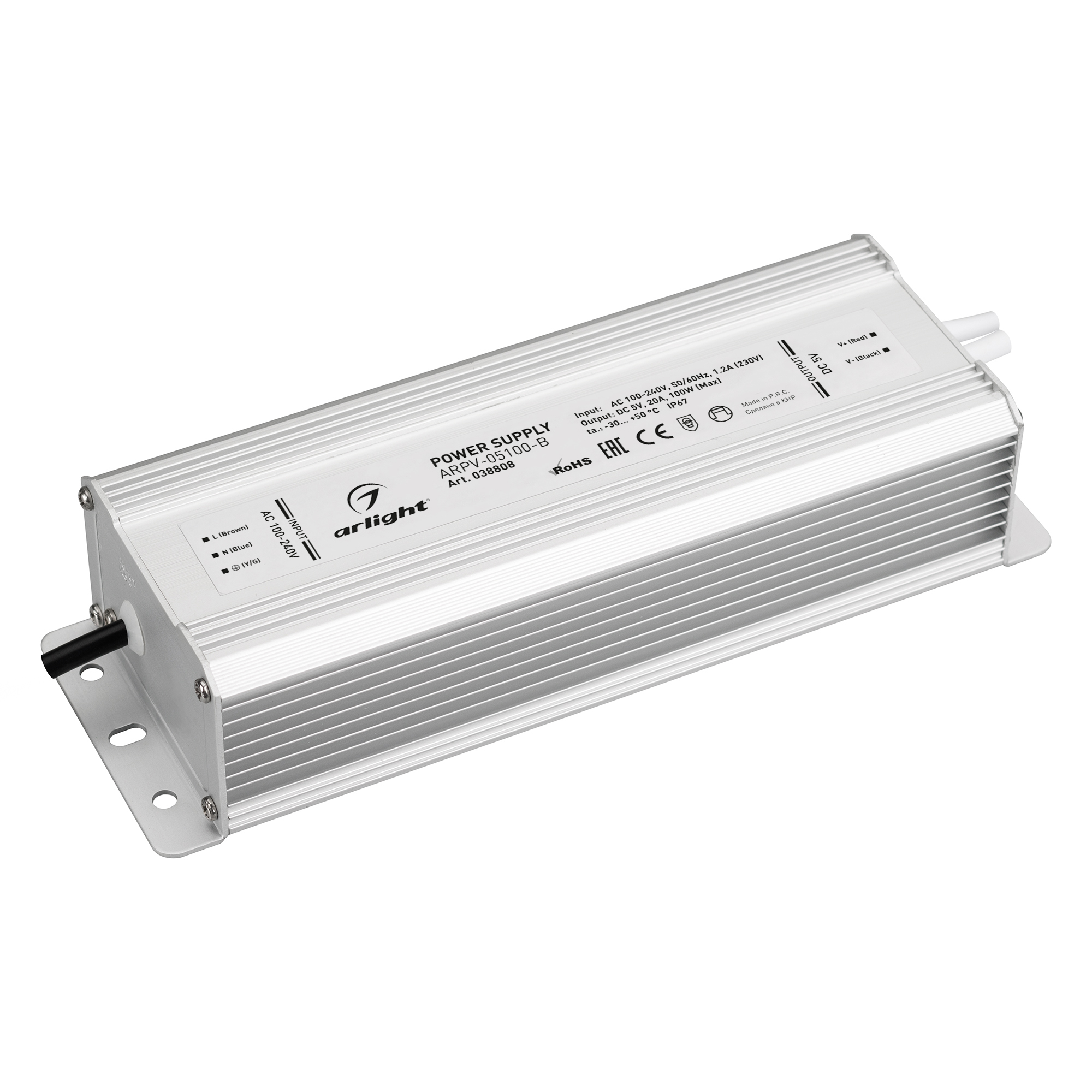 Arlight Блок питания ARPV-05100-B (5V, 20.0A, 100W) (IP67 Металл, 3 года) фото