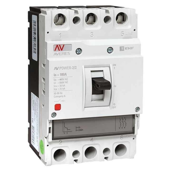 EKF Выключатель автоматический в литом корпусе AV-POWER-1/3 100А 35кА TR фото