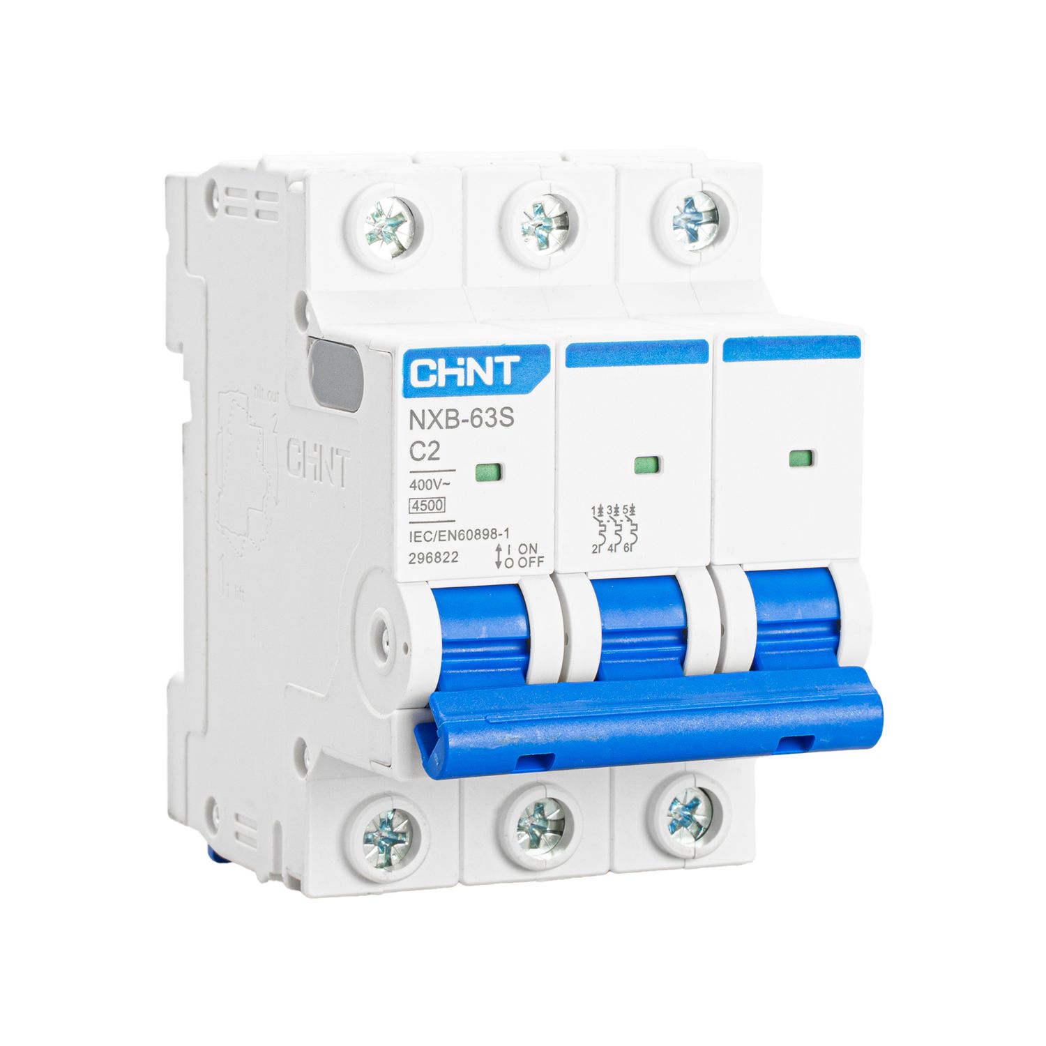 CHINT Авт. выкл. NXB-63S 3P 2А 4.5kA х-ка C (R) фото