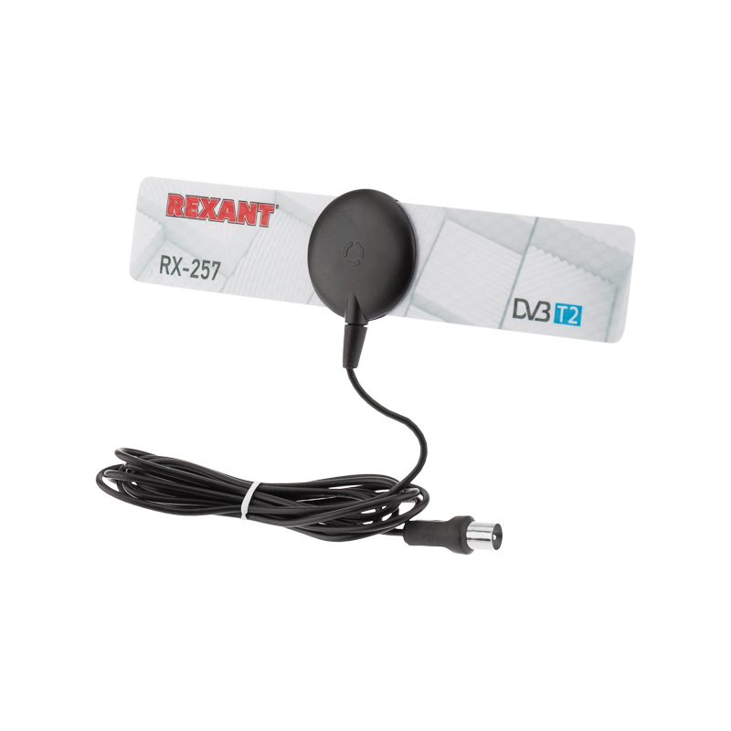 REXANT ТВ-Антенна комнатная для цифрового телевидения DVB-T2 на присоске 